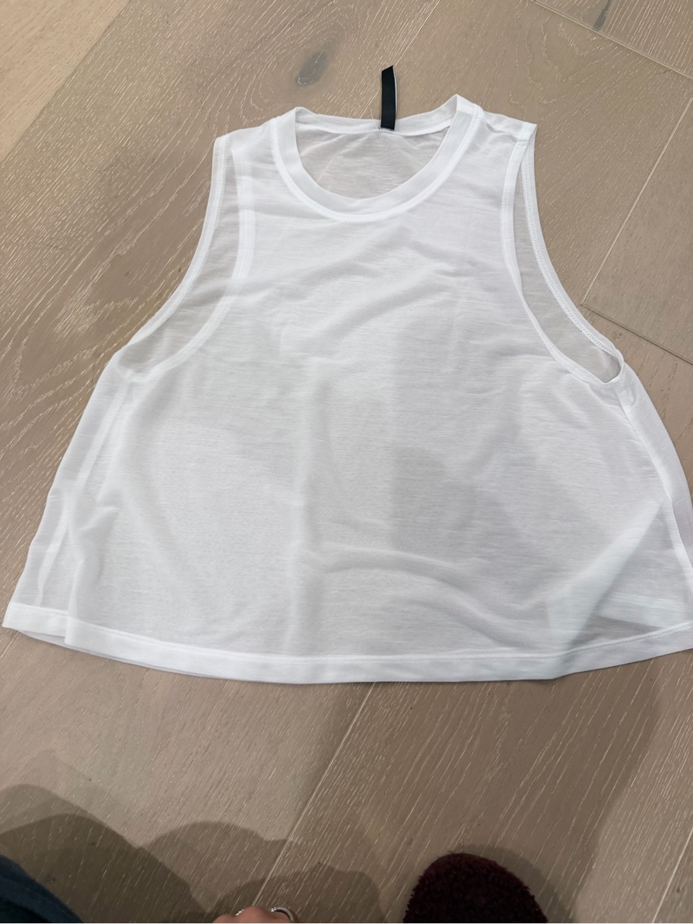 Carbon38 White Cropped Muscle Tank